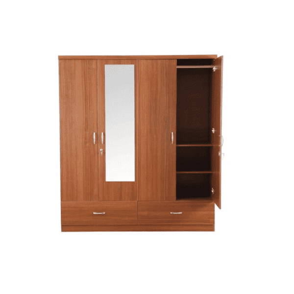4 Doors Brown Wooden Almirah